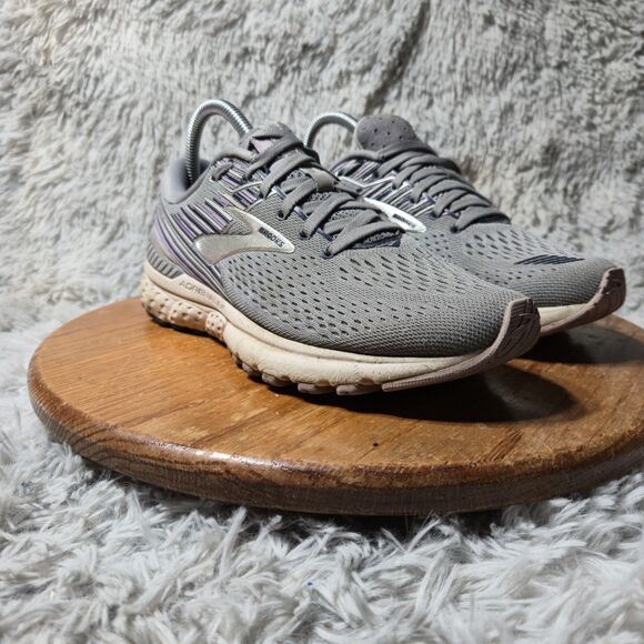Brooks Adrenaline 19 Womens Size 8.5B Grey/Blue Mesh Running Casual Sneakers - Picture 1 of 12
